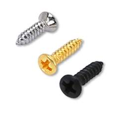 Partsland Wood screws Screws for pickguard and attachments 13x3 gold plated