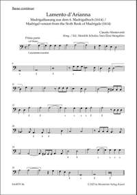 Monteverdi, Claudio: Lamento d'Arianna for 5 parts (SSATB) and basso continuo