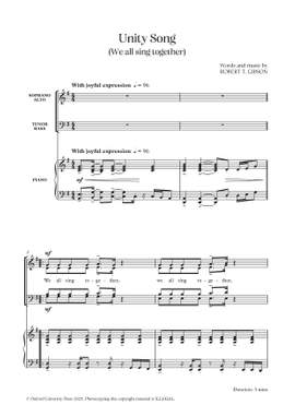 Gibson, Robert T.: Unity Song