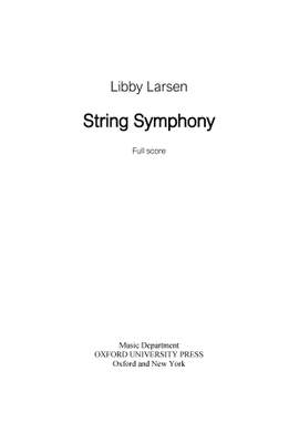 Larsen, Libby: String Symphony