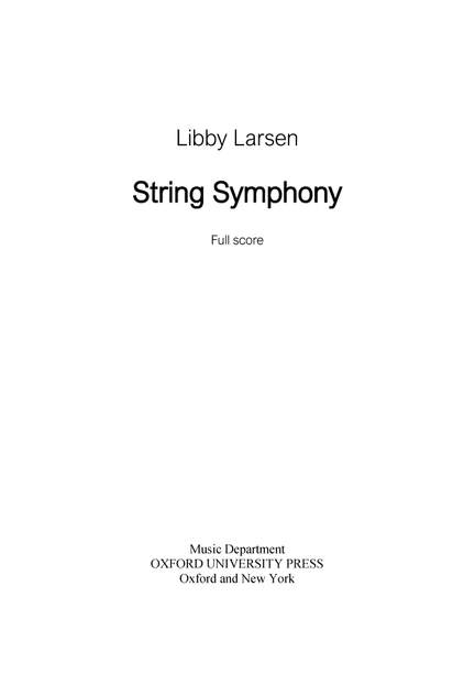 Larsen, Libby: String Symphony
