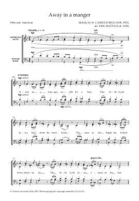 Mattson, Phil: Away in a manger