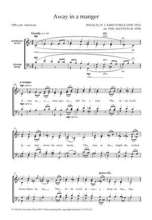 Mattson, Phil: Away in a manger