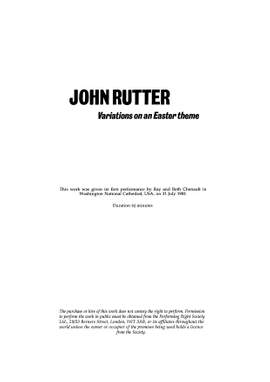 Rutter, John: Variations on an Easter theme