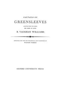 Vaughan Williams, Ralph/Forbes, Watson: Fantasia on Greensleeves