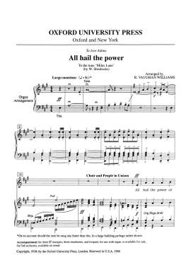 Vaughan Williams, Ralph: All hail the power