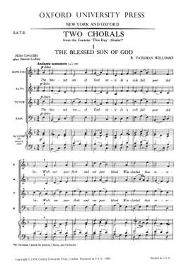 Vaughan Williams, Ralph: Two Chorals from 'Hodie'