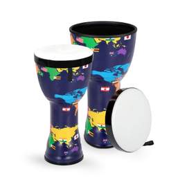 Percussion Plus 10″ and 12″ nesting djembes set of 2 with dust covers - Without Slap graphics