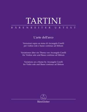 Tartini, Giuseppe: L'arte dell'arco for violin solo and basso continuo ad libitum