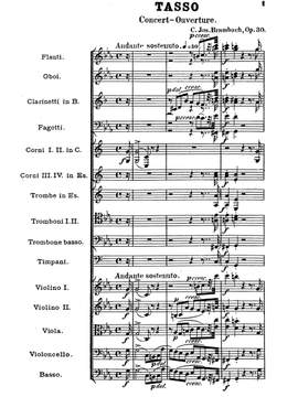 Brambach, Caspar Joseph: Tasso Konzertouvertüre für Orchester op. 30 (1874)