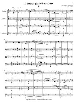 Brun, Fritz: Erstes Streichquartett Es-Dur (1900)