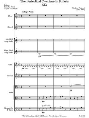 Pugnani, Gaetano: The Periodical Overture in 8 parts No. 19