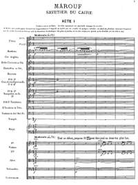 Rabaud, Henri: Mârouf, Savetier du Caire, Opéra-comique en 5 actes