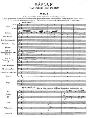Rabaud, Henri: Mârouf, Savetier du Caire, Opéra-comique en 5 actes