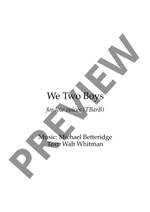 Betteridge Michael: We Two Boys Product Image
