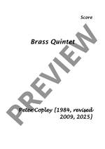 Copley Peter: Brass Quintet Product Image