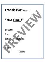 Pott Francis: "Not THAT!" Product Image