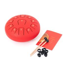 Percussion Plus 8" red steel tongue drum