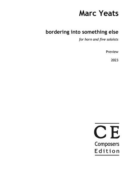 Yeats Marc: bordering into something else