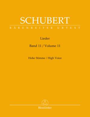 Schubert, Franz: Lieder High Voice (Volume 11)