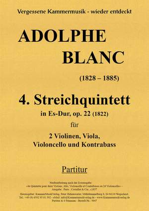 Blanc, A: Quintett Es-Dur Nr.4 op.22