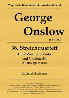 Onslow, G: Quartett A-Dur Nr.36 op.69