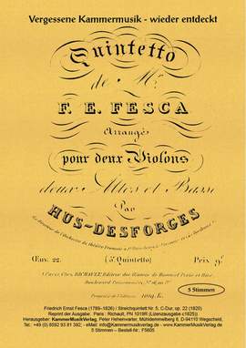 Fesca, F E: Streichquintett op.22 C-Dur