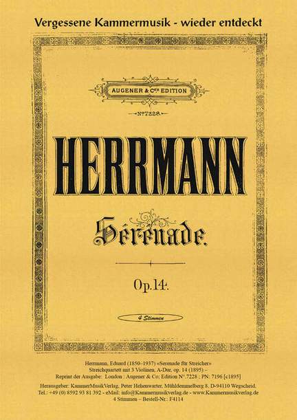 Herrmann, E: Serenade A-Dur op.14