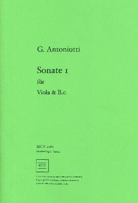 Antoniotti, G: Sonate Nr.1 für Viola und Bc
