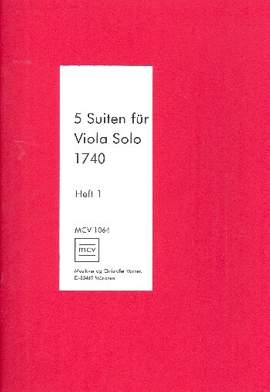 Anonymous: 5 Suiten von 1740 Band 1 (Nr.1-3) für Viola