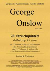 Onslow, G: Quintett d-Moll Nr.20 op.45