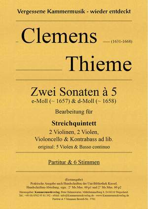 Thieme, C: Streichquintett e-Moll