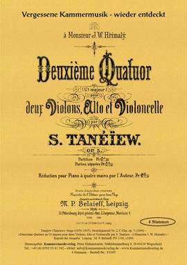 Tanejev, S: Streichquartett C-Dur op.5