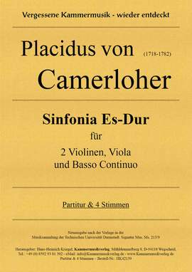 Camerloher, P v: Sinfonia Es-Dur für 2 Violinen, Viola und Basso Continuo