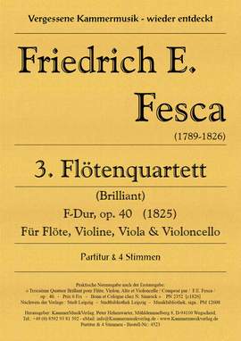 Fesca, F E: Flötenquartett Nr.3 F-Dur, op.40