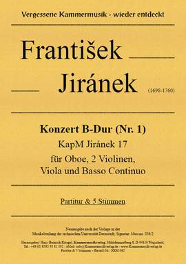 Jiranek, F: Konzert B-Dur Nr. 1