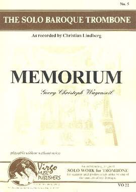 Wagenseil, G C: Memorium for voice, trombone and