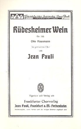 Pauli, J: Rüdesheimer Wein op.235