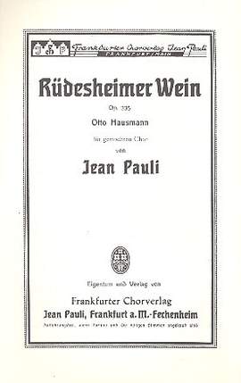 Pauli, J: Rüdesheimer Wein op.235