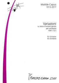 Capuis, M: Variazioni su tema d'autore ignoto (1941)