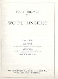 Hildach, E: Wo du hingehst op.8 Duett Sopran und