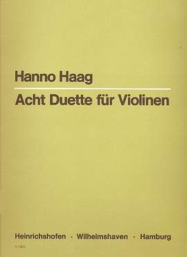 Haag, H: 8 Duette für 2 Violinen