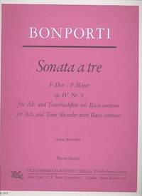 Bonporti, F A: Sonata a tre F-Dur op.4,9 für