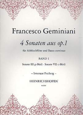 Geminiani, F: 4 Sonaten aus op.1 Band 1