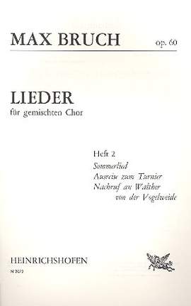 Bruch, M: Lieder op.60 Band 2