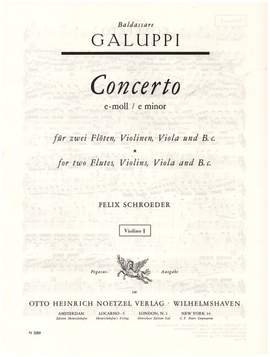 Galuppi, B: Concerto e-Moll