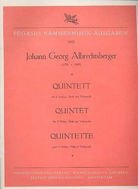 Albrechtsberger, J G: Quintett für 3 Violinen, Viola