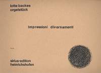 Backes, L: Impressioni diversamenti für Orgel