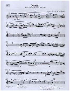 Borris, S: Oboenquartett op.17 Nr.1