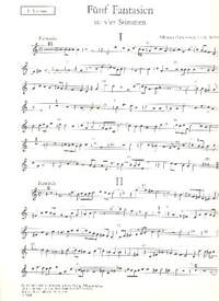 Ferrabosco, A I: 5 Fantasien zu vier Stimmen für zwei Violinen,